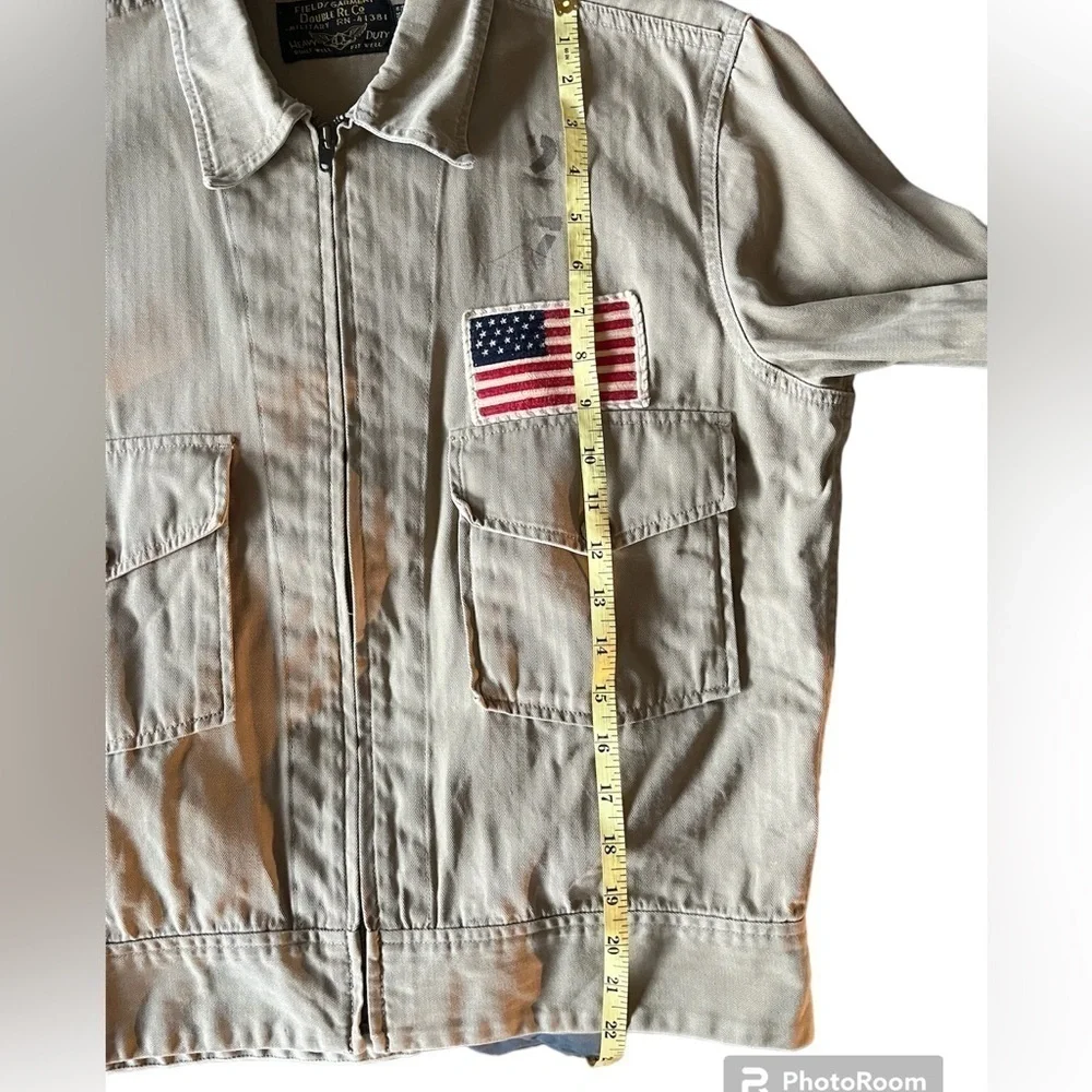 Vintage Ralph Lauren Double RL Men’s Khaki Canvas Military Field Jacket - Size S